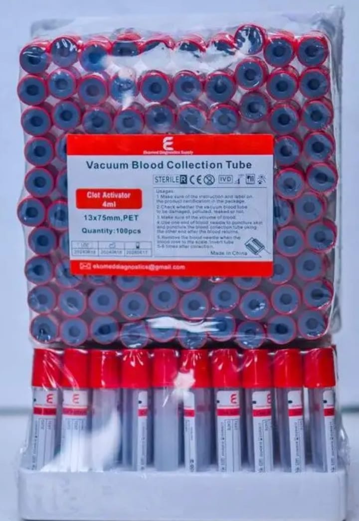 Vacuum Blood Collection Tubes (Red)
